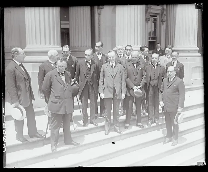 Framed Print : Calvin Coolidge Entertaining Delegates