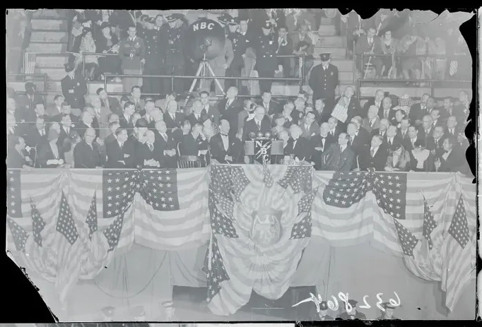 Framed Print : Calvin Coolidge Speaking at Republican Rally Framed Print : Calvin Coolidge Speaking at Republican Rally