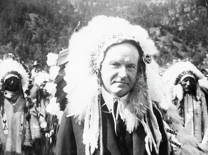 Framed Print : Calvin Coolidge Wearing War Bonnet Framed Print : Calvin Coolidge Wearing War Bonnet