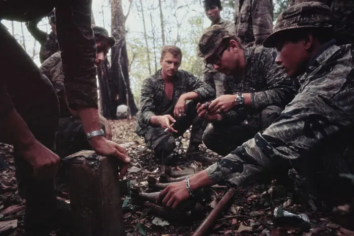 Framed Print : Cambodian Border Patrol, Vietnam War