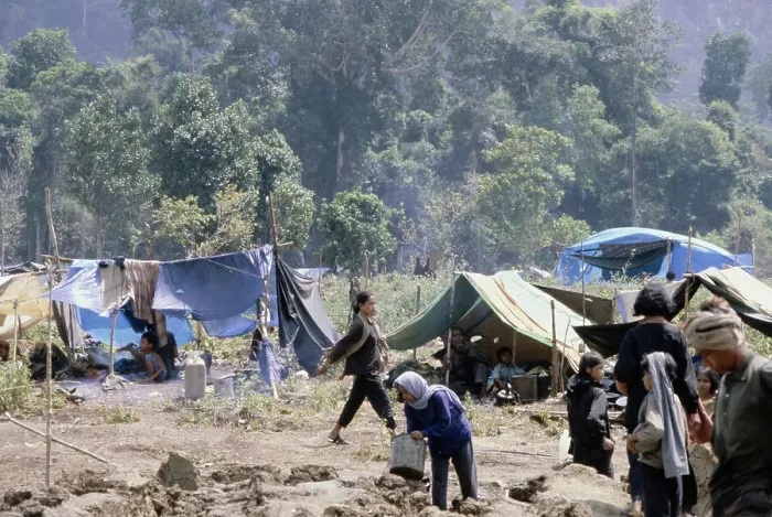 Framed Print : Cambodian Refugee Camp Framed Print : Cambodian Refugee Camp