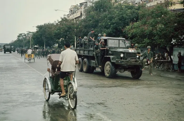 Framed Print : Cambodian Troops Demonstrate for Pay