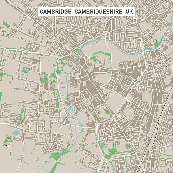 Cambridge Cambridgeshire UK City Street Map