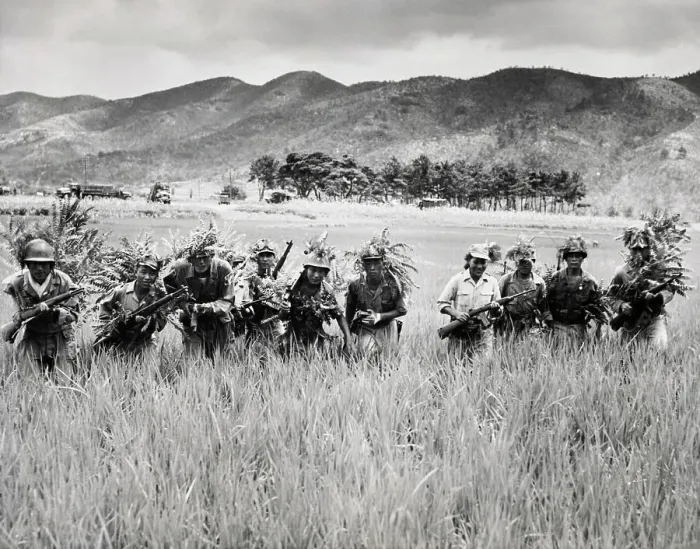 Framed Print : Camouflaged Soldiers In Korea Framed Print : Camouflaged Soldiers In Korea