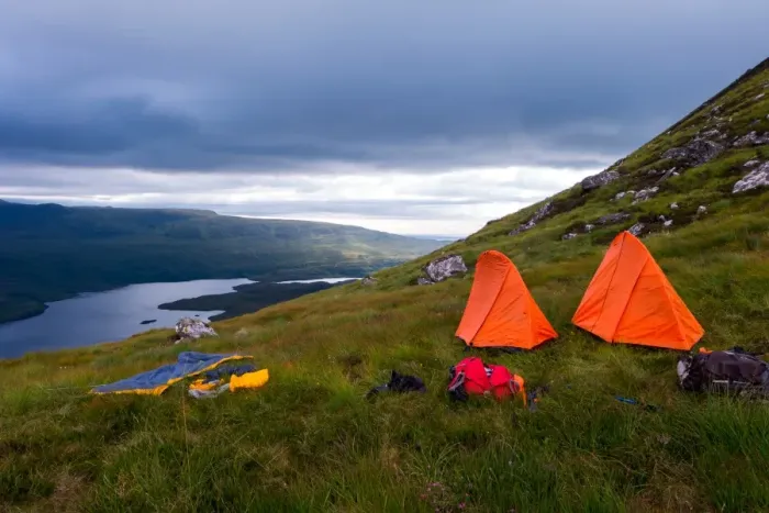 Framed Print : Camp site at Stac Pollaidh Framed Print : Camp site at Stac Pollaidh