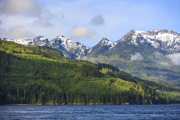 Framed Print : Campbell River and landscape, Vancouver Island, Northern British Columbia, Inside Passage, Canada