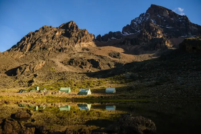 Framed Print : Camping at the Base of Mawenzi Peak