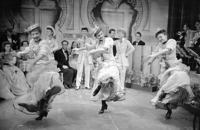 Framed Print : Can Can. 31st July 1948: One of France's most famous revue dance-teams
