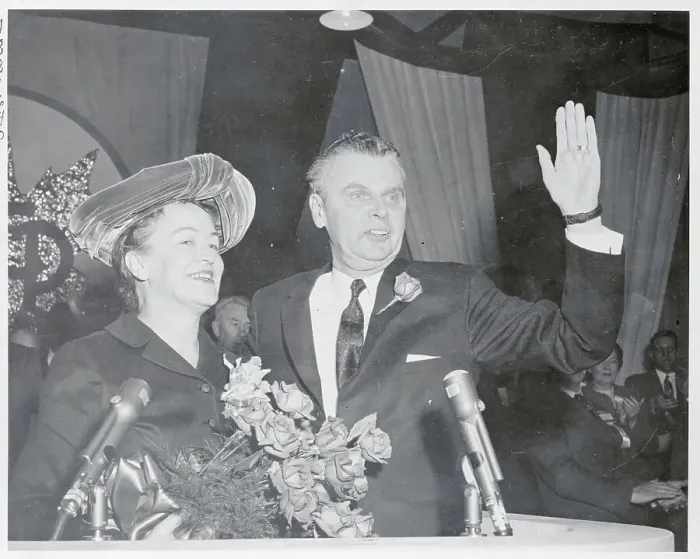 Framed Print : Canada's John Diefenbaker and Wife