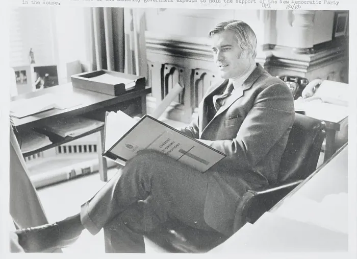 Framed Print : Canada's John Turner in His Office Framed Print : Canada's John Turner in His Office