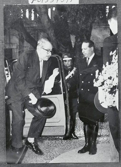 Framed Print : Canadian Ambassador Philippe Panneton Leaving Limousine Framed Print : Canadian Ambassador Philippe Panneton Leaving Limousine