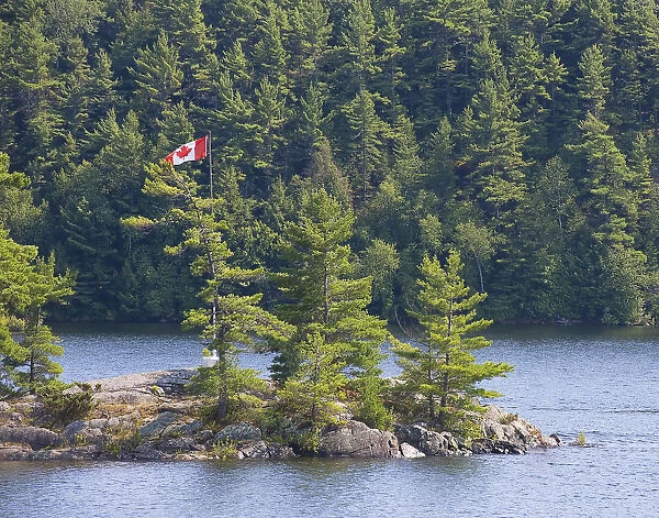 Canadian flag in the wilderness