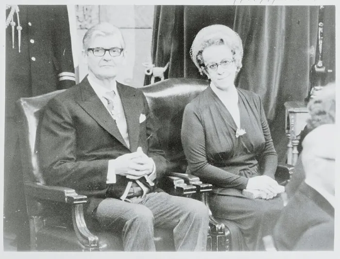 Framed Print : Canadian Leader With His Wife Framed Print : Canadian Leader With His Wife
