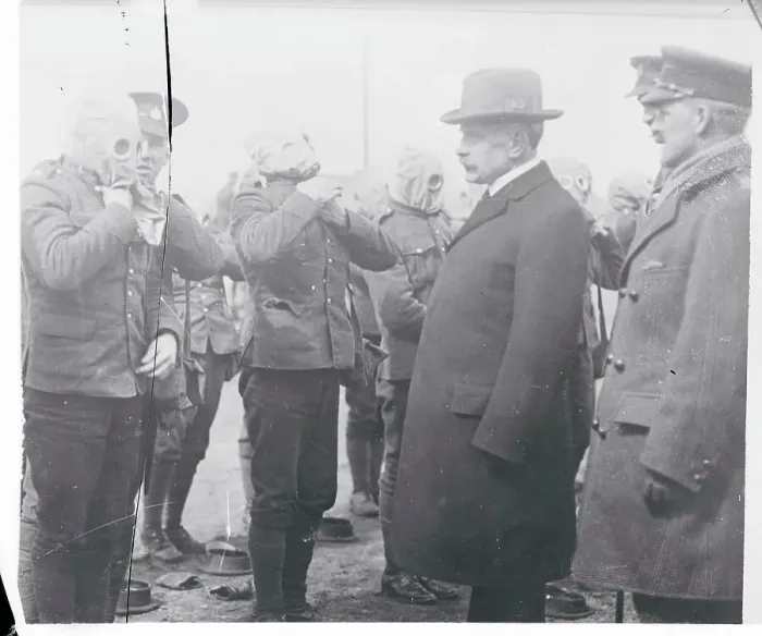 Framed Print : Canadian Military Officer Reviewing His Men Framed Print : Canadian Military Officer Reviewing His Men