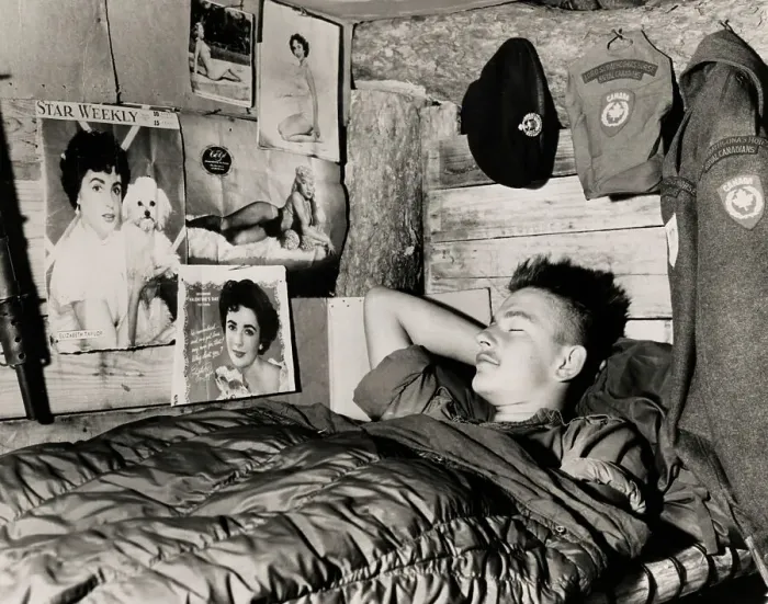 Framed Print : Canadian Soldier In His Bunk Framed Print : Canadian Soldier In His Bunk