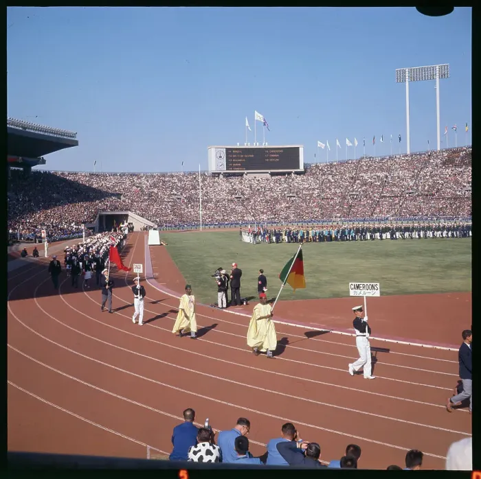 Framed Print : Canadian Team Marching in Stadium Framed Print : Canadian Team Marching in Stadium