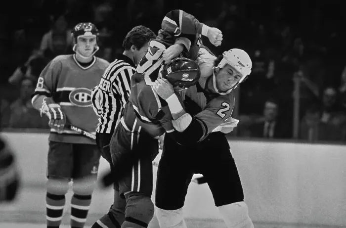 Framed Print : Canadiens Vs Flyers Ice Hockey Fight Framed Print : Canadiens Vs Flyers Ice Hockey Fight