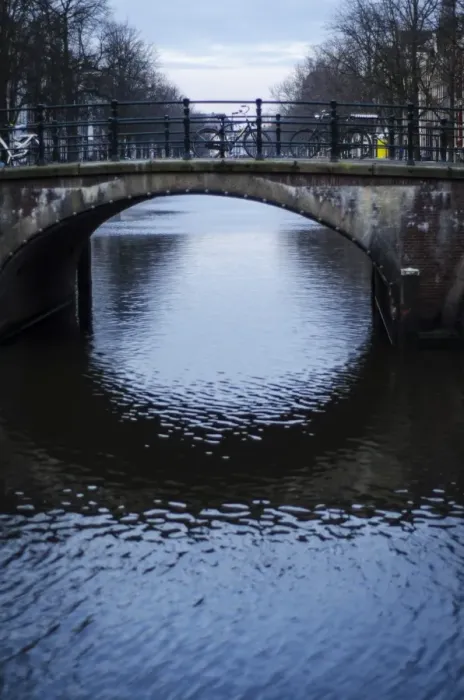 Framed Print : A Canal Bridge in the Capital City of Amsterdam, Netherlands Framed Print : A Canal Bridge in the Capital City of Amsterdam, Netherlands