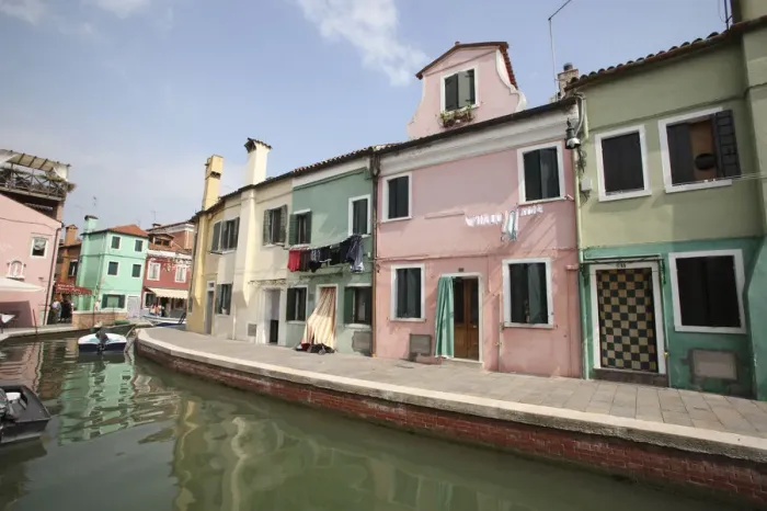 Framed Print : Canal at Burano island Framed Print : Canal at Burano island