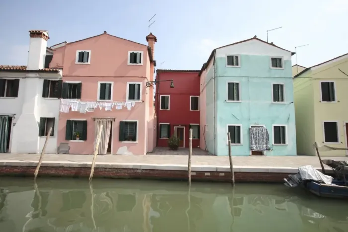 Framed Print : Canal at Burano island Framed Print : Canal at Burano island