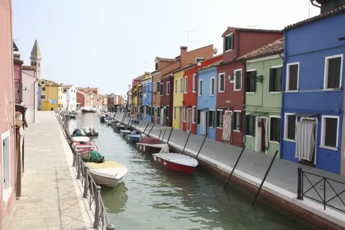 Framed Print : Canal at Burano island Framed Print : Canal at Burano island