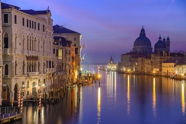 Canal Grande sunrise of Accademias bridge. Venice, Italy