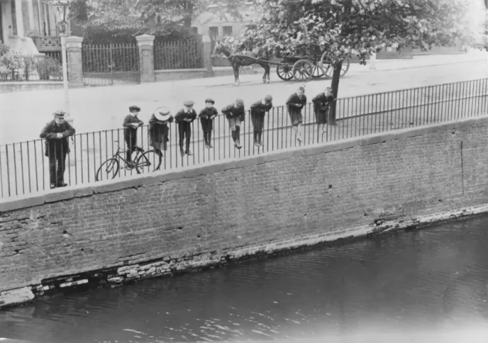 Framed Print : Canal Railings Framed Print : Canal Railings