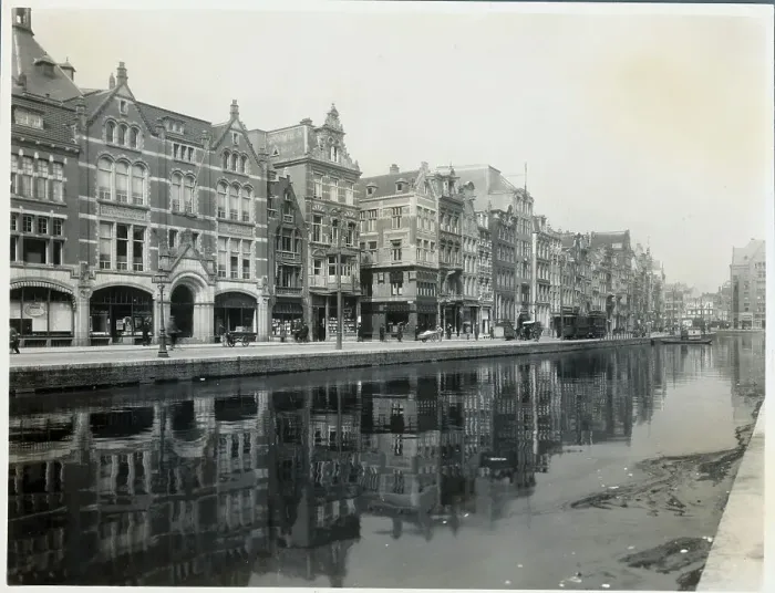 Framed Print : Canal Running Through Business District Framed Print : Canal Running Through Business District