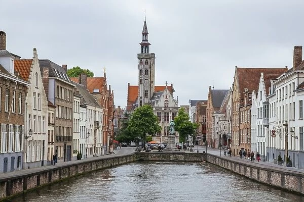Canal and surrounding houses, Bruges, Belgium