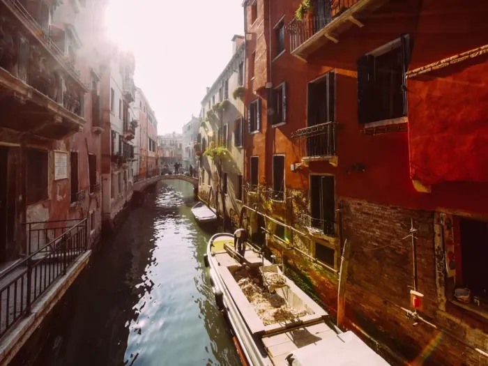 Framed Print : Canal in Venice (Italy)
