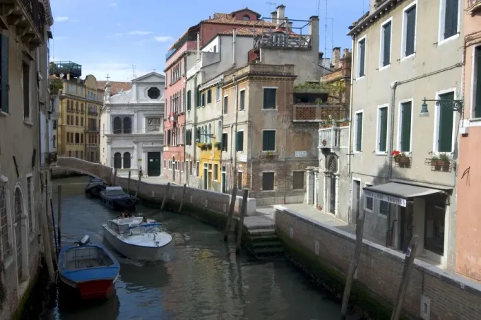 Framed Print : Canal in Venice Italy