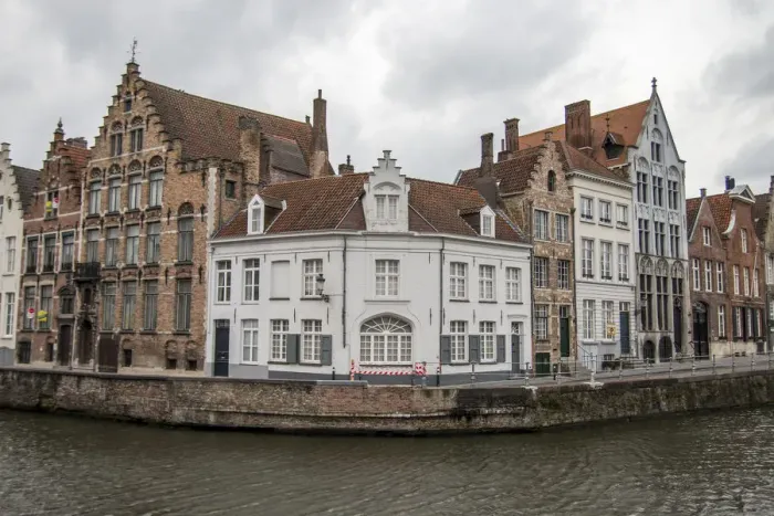 Framed Print : Canal waterfront and historic buildings Framed Print : Canal waterfront and historic buildings