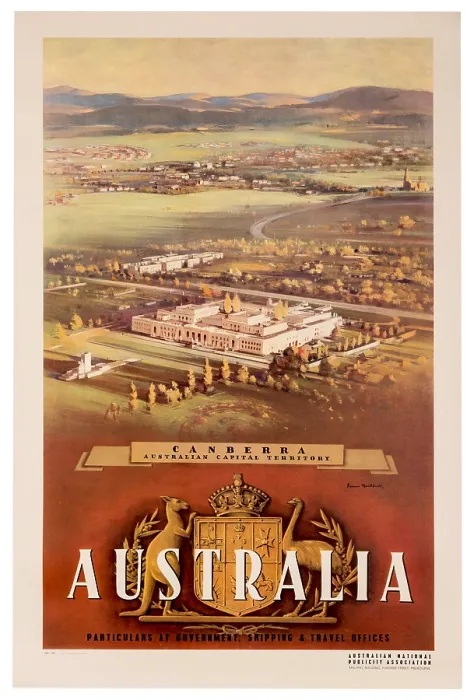 Framed Print : Canberra Australia Poster Framed Print : Canberra Australia Poster