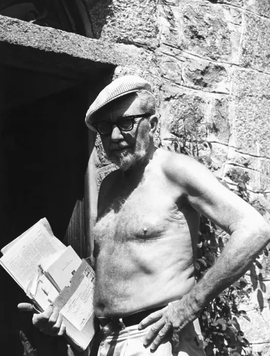 Framed Print : Candid Photograph Of Poet Ezra Pound Framed Print : Candid Photograph Of Poet Ezra Pound