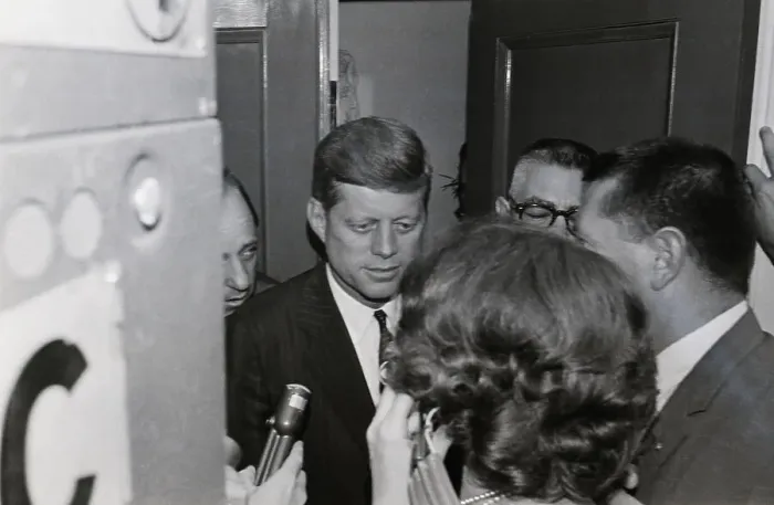 Framed Print : Candidate John Kennedy Among Crowd Framed Print : Candidate John Kennedy Among Crowd