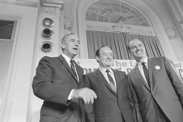 Framed Print : Candidates At 1968 Democratic Convention Framed Print : Candidates At 1968 Democratic Convention