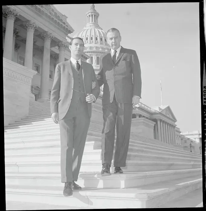 Framed Print : Candidates Robert N. Moore Jr. and Joe L. Evins at State Capitol Framed Print : Candidates Robert N. Moore Jr. and Joe L. Evins at State Capitol