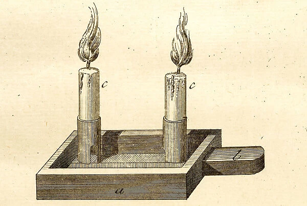 Candles 18 century technical engraving