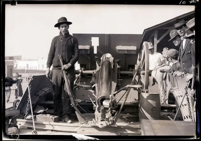 Framed Print : Cannon Mounted on Train Framed Print : Cannon Mounted on Train