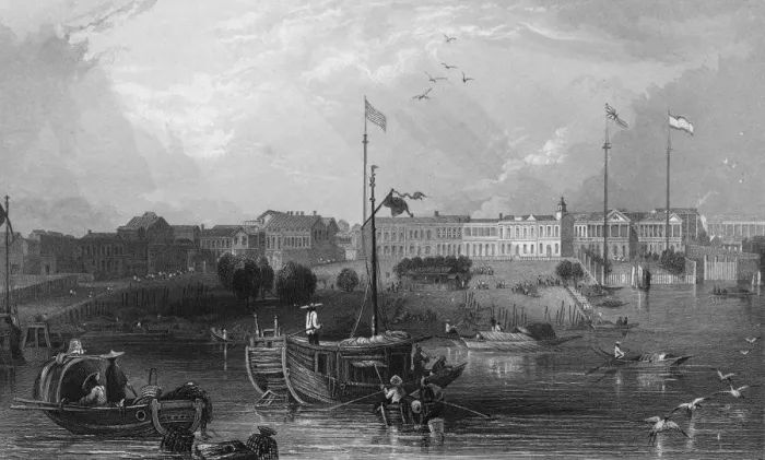 Framed Print : Canton. The Thirteen Factories area of Canton Framed Print : Canton. The Thirteen Factories area of Canton