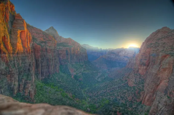 Framed Print : Canyon Overlook HDR