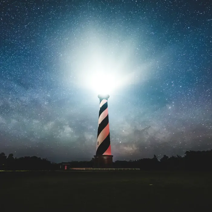Framed Print : Cape Hatteras Light House and the Milky Way