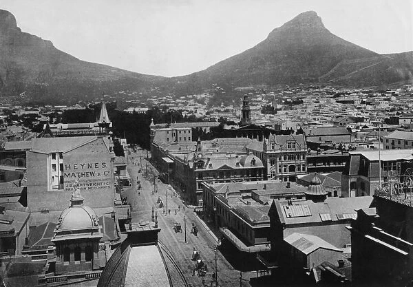 Cape Town. A view of Adderley Street in Cape Town, South Africa,