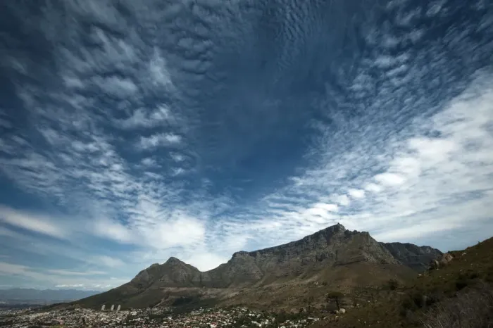 Framed Print : Cape Town, Cloud, Distant, Landscape, Mountain, Mountain Range, Natural Pattern, Nature