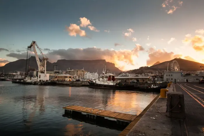 Framed Print : The Cape Town Waterfront, officially named the Victoria and Albert Waterfront, is Cape Towns most visited tourist attraction and a hub of local activity. It is located in the historic centre of a wor Framed Print : The Cape Town Waterfront, officially named the Victoria and Albert Waterfront, is Cape Towns most visited tourist attraction and a hub of local activity. It is located in the historic centre of a wor
