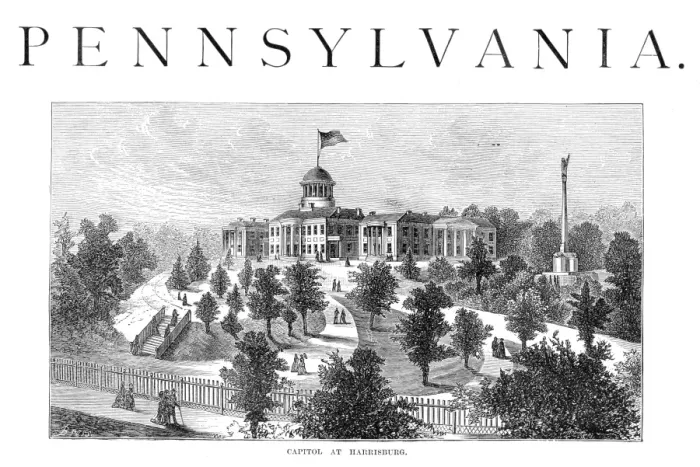 Framed Print : The Capitol at Harrisburg 1881 Framed Print : The Capitol at Harrisburg 1881