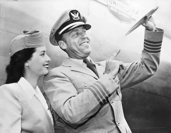 Framed Print : Capt. E. J. Smith & Stewardess Smiling Framed Print : Capt. E. J. Smith & Stewardess Smiling