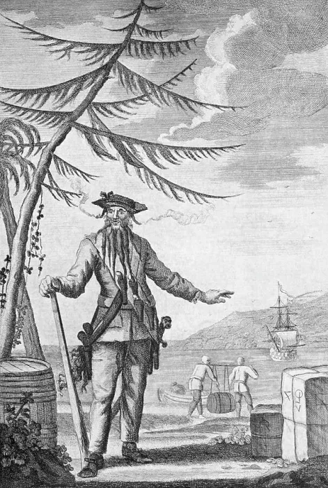 Framed Print : Captain Edward Teach, aka Blackbeard Framed Print : Captain Edward Teach, aka Blackbeard