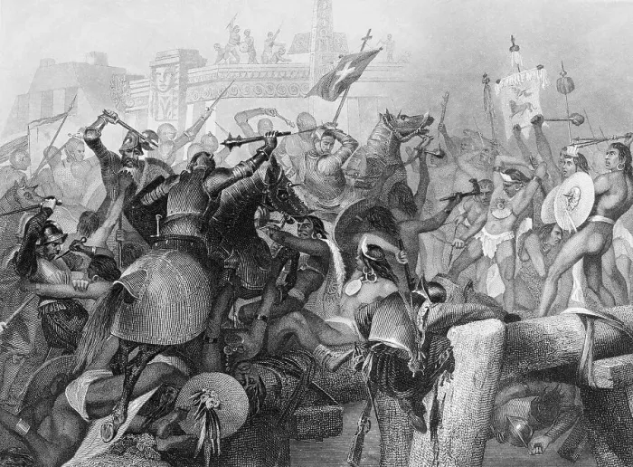 Framed Print : Capture of the City of Mexico by Cortez
