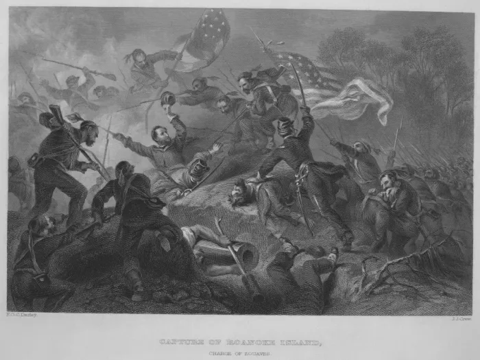 Framed Print : Capture of Roanoke Island Framed Print : Capture of Roanoke Island
